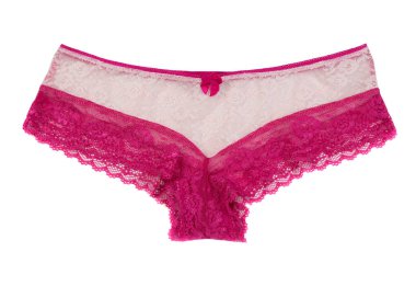 Dantelli Külot, bej ile kırmızı. Beyaz arka plan üzerinde izole