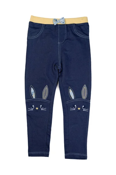 Childrens Broek Met Een Patroon Isoleren Witte Achtergrond — Stockfoto