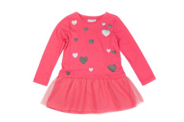 Pembe Bebek elbise. Beyaz arka plan üzerinde izole