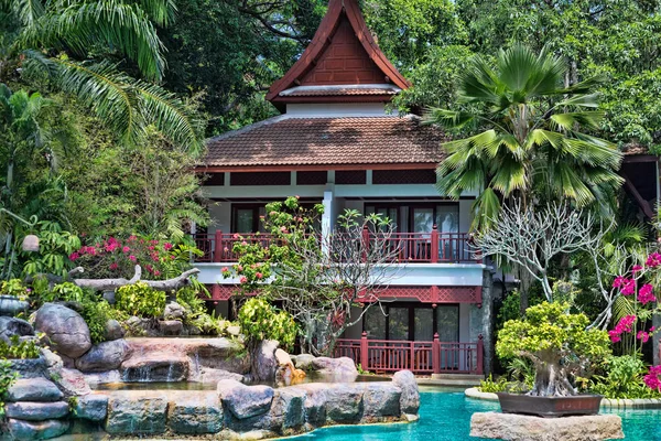 Thajský Styl Vila Džungli — Stock fotografie
