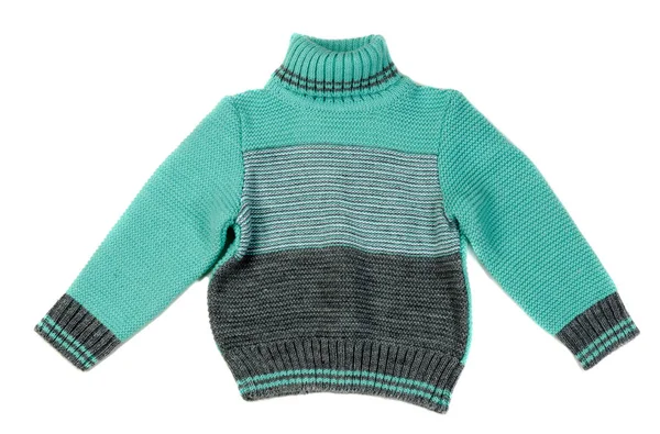 Sweter Dzianiny Dla Dzieci Izolowanie Białym Tle — Zdjęcie stockowe