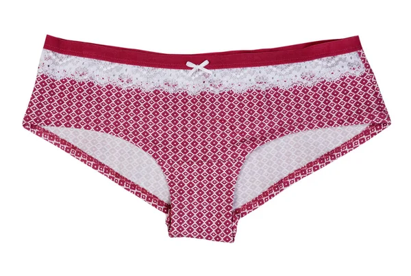 Red Women Panties Pattern Isolate White Background — Stock Photo, Image