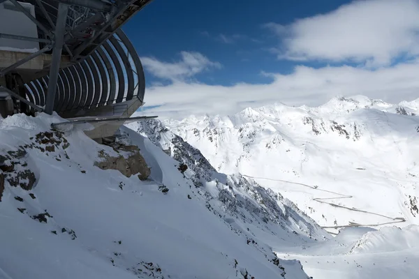 Solden Görünümü Alps Kayak Avusturya — Stok fotoğraf