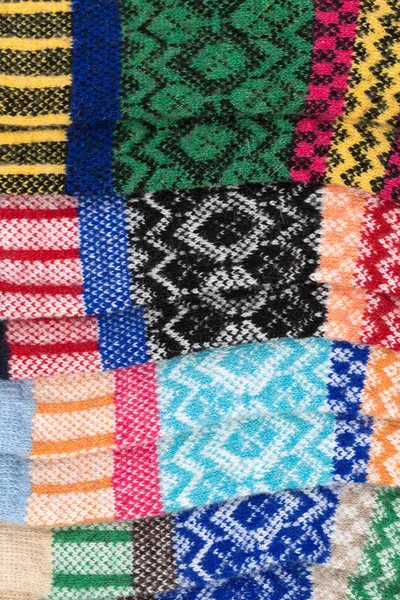 Colore maglia, rigata, lana — Foto Stock