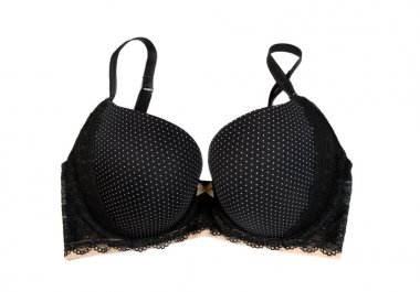 Siyah Sütyen. Beyaz üzerinde izole