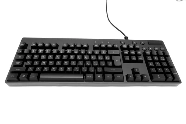 Teclado mecânico preto. Isolar — Fotografia de Stock