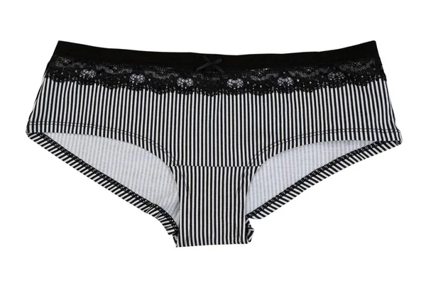 Striped women's panties. Isolate on white — Stock Photo, Image