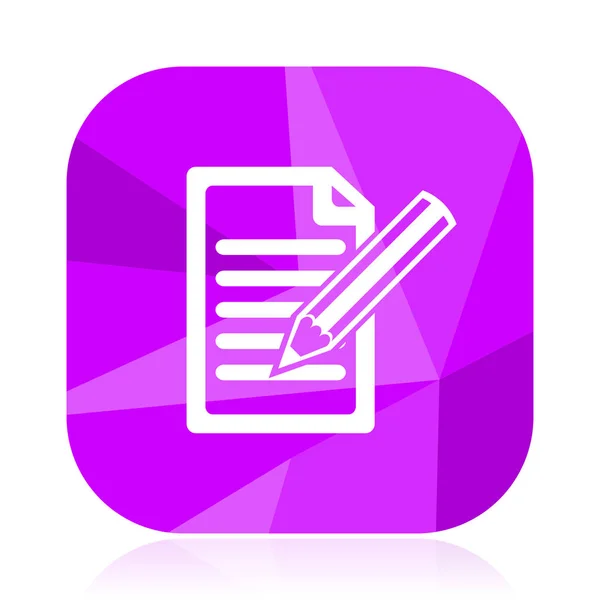 Suscribir Icono Vector Plano Escribe Botón Web Violeta Trato Internet — Archivo Imágenes Vectoriales