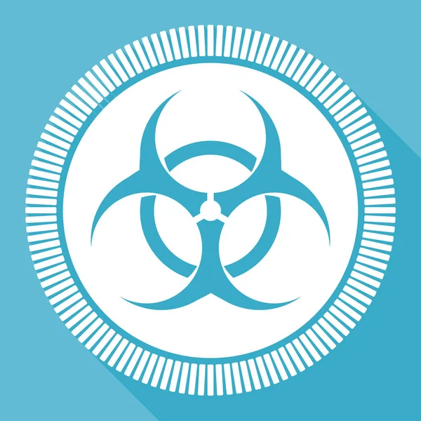 Biohazard Editierbares Flaches Vektorsymbol Quadratischer Webbutton Blaues Computer Und Smartphone — Stockvektor