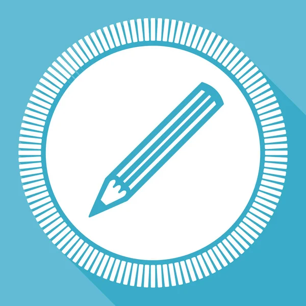 Kalem Düz Düzenlenebilir Vektör Simgesi Tasarım Kare Web Düğme Eps — Stok Vektör