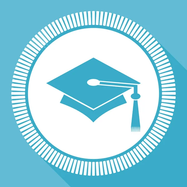 Oktatás Szerkeszthető Lapos Vector Icon Érettségi Tér Web Gomb Diplomás — Stock Vector