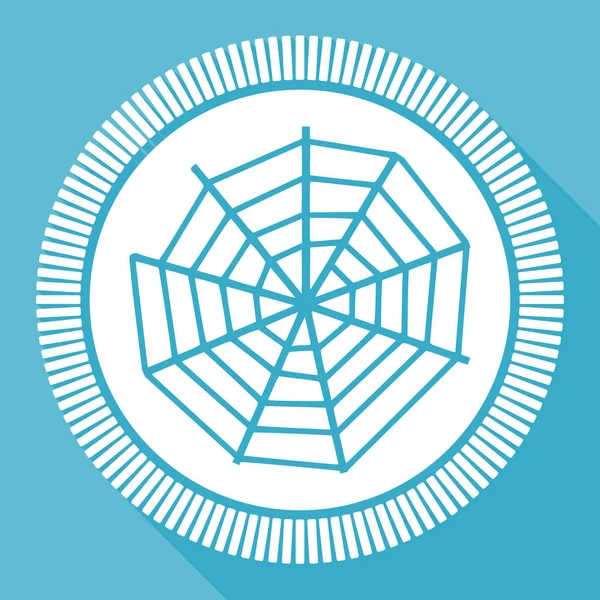 Spider Web Editable Icono Vector Plano Botón Web Cuadrado Ordenador — Archivo Imágenes Vectoriales