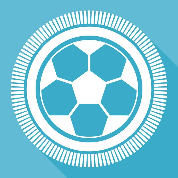 Fútbol Editable Icono Vector Plano Botón Web Cuadrado Fútbol Ordenador — Archivo Imágenes Vectoriales