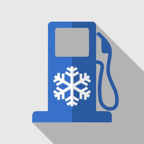Invierno Diesel Combustible Gasolina Vector Ilustración — Archivo Imágenes Vectoriales