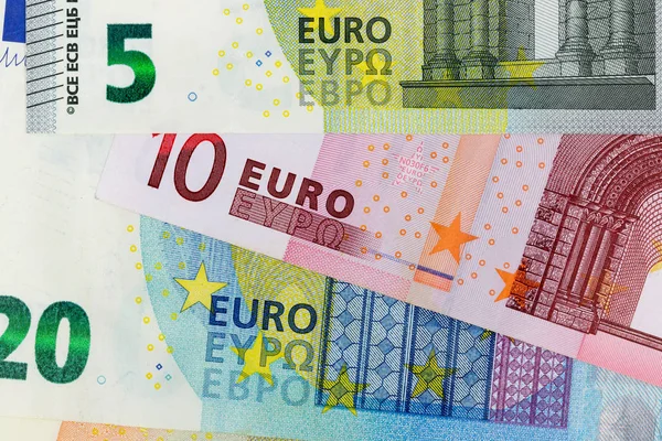 Euro Scheine Bargeld Der Nähe Makrofoto — Stockfoto