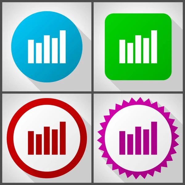 Vector Icons Options Graph Flat Design Icon Set Easy Edit — Stock Photo, Image