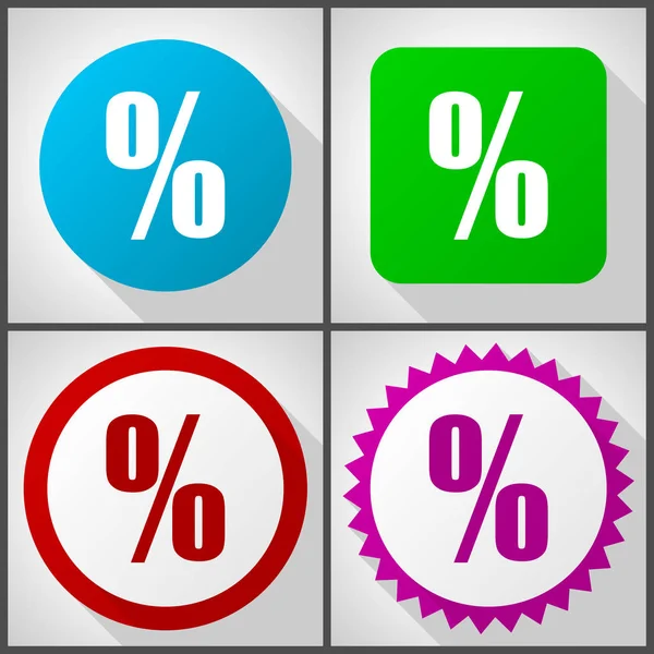 Vector Iconen Met Opties Pictogrammenset Percentage Platte Ontwerp Gemakkelijk Bewerken — Stockfoto