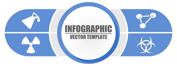 Infographic Vetenskap Presentationsmall Vektor Pekaren Med Alternativ — Stock vektor