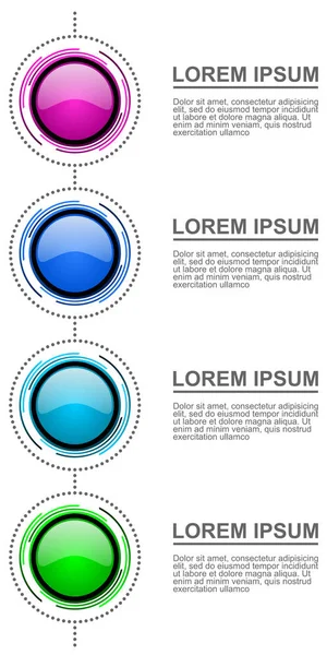 Infographic Business Presentation Vector Template Options — Stock Vector