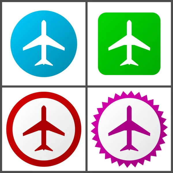 Eps Uçak Vektör Icons Set — Stok Vektör