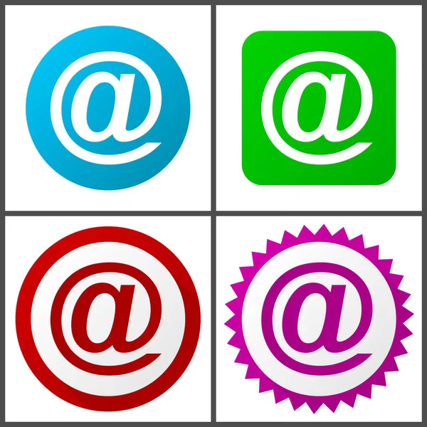 Email Vector Icons Set Eps — Stock Vector