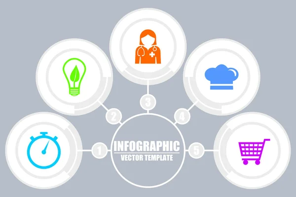 Infografika Vektor Šablona Pro Podnikání Vzdělávání Prezentaci Schéma Workflow Pojetí — Stockový vektor