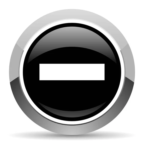 Vector Steel Icon Chrome Border Web Button Silver Metallic Pushbutton — Stock Vector