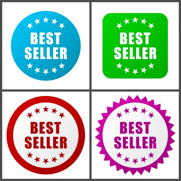 Best Seller Vector Icon Set Flat Design Web Icons Eps — Stock Vector