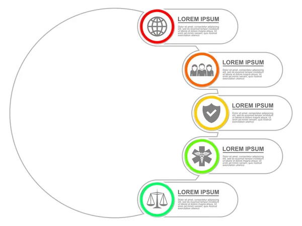 Modèle Vectoriel Infographique Pour Présentation Graphique Diagramme Graphique Éducation Affaires — Image vectorielle