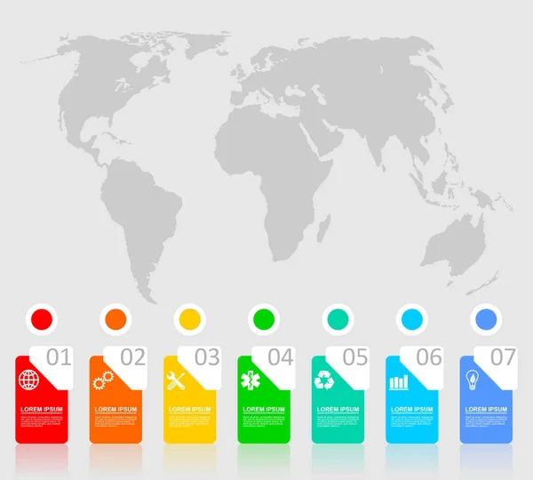 Infografik Vektorvorlage Für Präsentation Diagramm Grafik Geschäftskonzept Mit Optionen Auf — Stockvektor