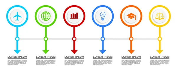 Modèle Vectoriel Infographique Pour Présentation Graphique Diagramme Graphique Concept Entreprise — Image vectorielle