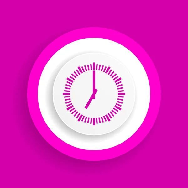 Icono Vector Tiempo Signo Reloj Botón Web Diseño Plano — Vector de stock