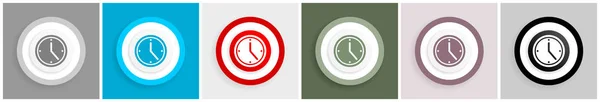 Time Icon Set Vector Illustrations Options Web Design Mobile Applications — Stock Vector