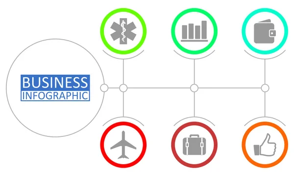 用于工作流 演示文稿 业务概念的矢量信息图模板 — 图库矢量图片