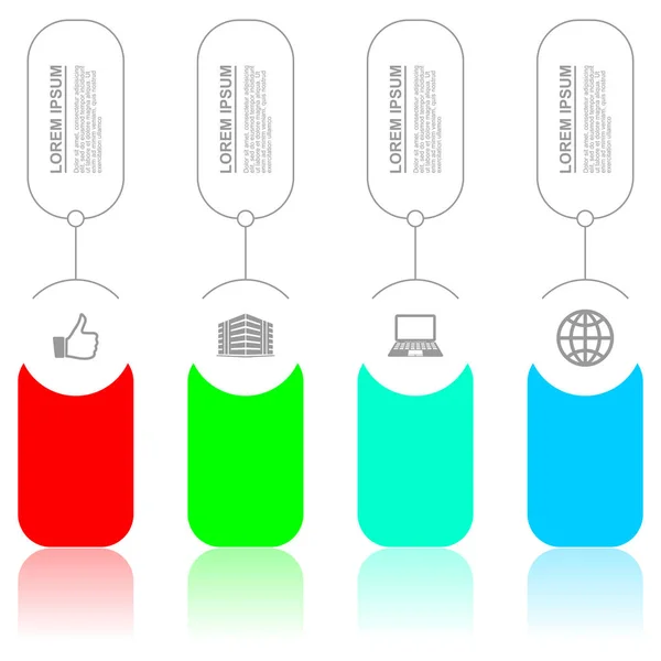 Modelo Infográfico Vetorial Para Fluxo Trabalho Diagrama Gráfico Apresentação Gráfico — Vetor de Stock