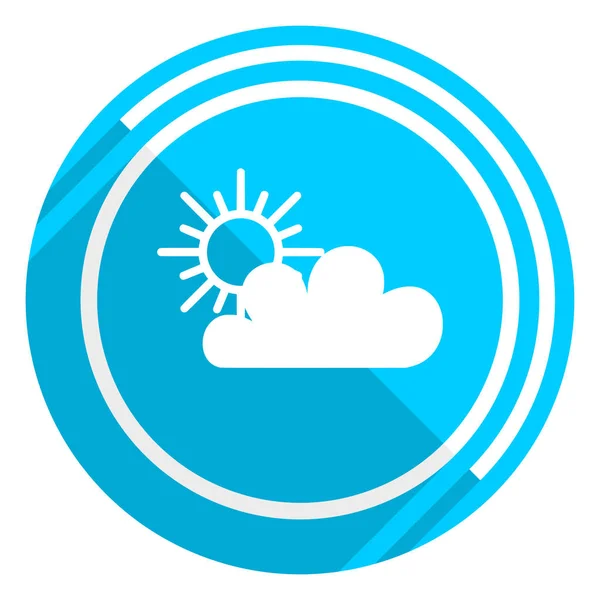 Cloud flat design icône web bleue, facile à éditer illustration vectorielle pour webdesign et applications mobiles — Image vectorielle