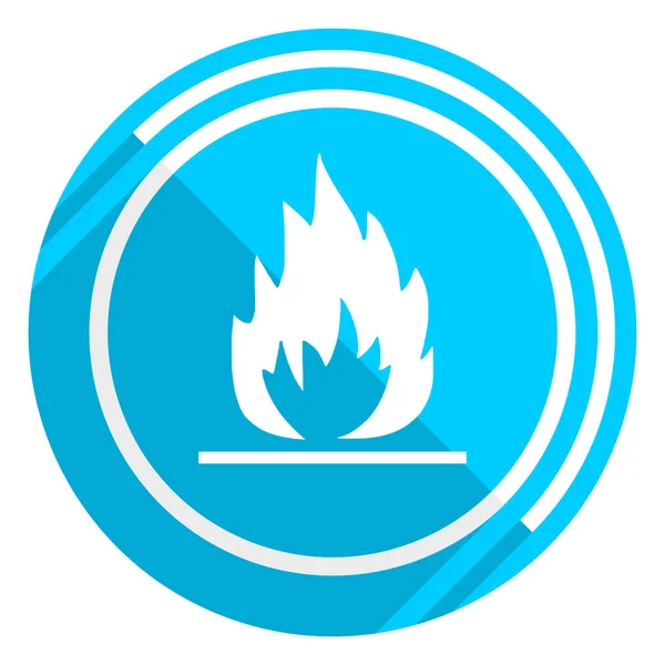 Flame diseño plano icono web azul, fácil de editar ilustración vectorial para el diseño web y aplicaciones móviles — Vector de stock