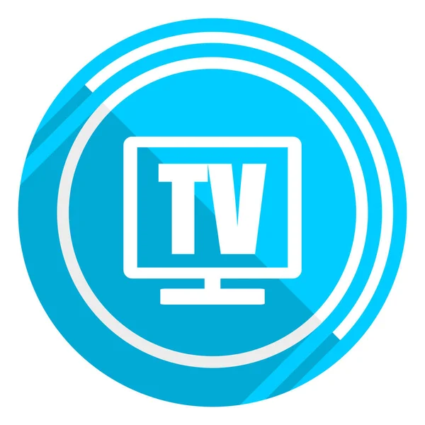 Tv diseño plano icono web azul, fácil de editar ilustración vectorial para el diseño web y aplicaciones móviles — Vector de stock