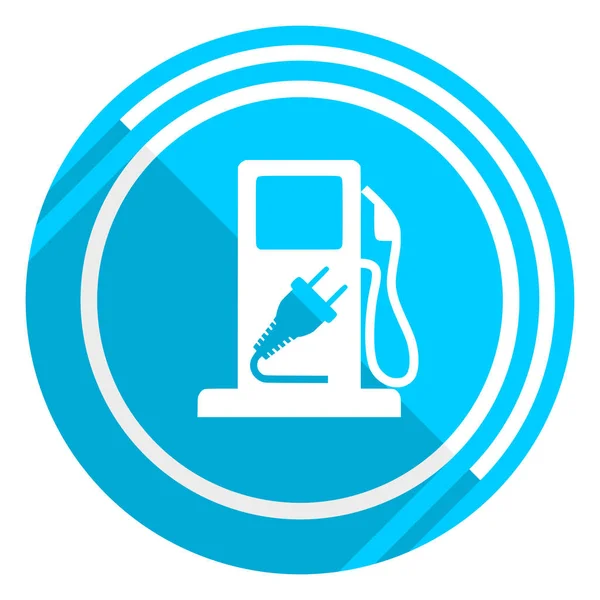 Icono web azul de diseño plano de combustible, ilustración vectorial fácil de editar para diseño web y aplicaciones móviles — Vector de stock