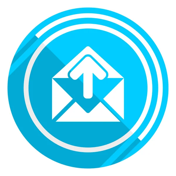Email design plat icône web bleue, facile à éditer illustration vectorielle pour webdesign et applications mobiles — Image vectorielle