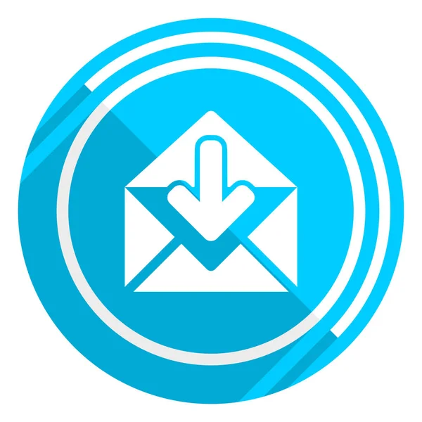 Email flat design blue web icon, easy to edit vector illustration for webdesign and mobile applications — Stock Vector