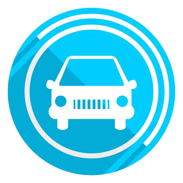 Icône web bleue de conception plate de voiture, illustration vectorielle facile à éditer pour le webdesign et les applications mobiles — Image vectorielle
