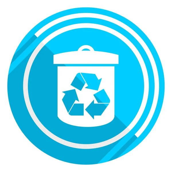 Recycle flat design blue web icon, fácil de editar ilustração vetorial para webdesign e aplicativos móveis — Vetor de Stock