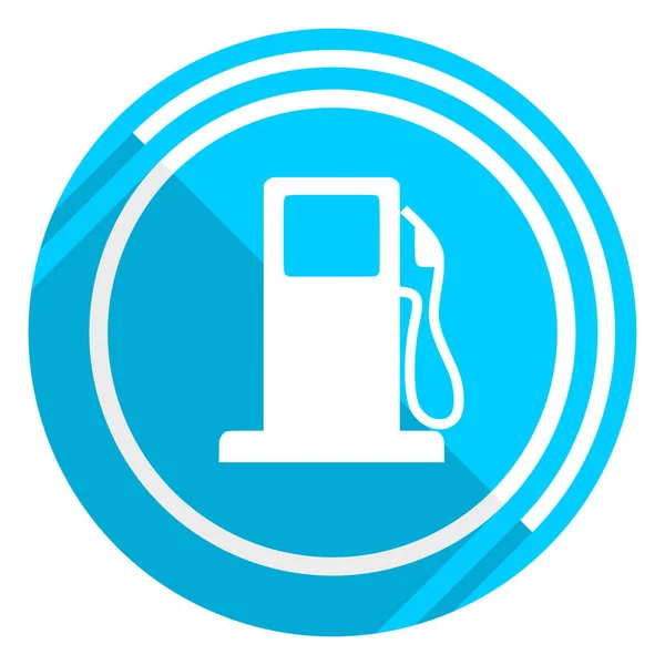 Benzín plochý design modrá webová ikona, Snadná úprava vektorového obrázku pro tvorba a mobilní aplikace — Stockový vektor