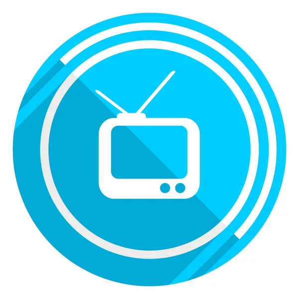 Tv diseño plano icono web azul, fácil de editar ilustración vectorial para el diseño web y aplicaciones móviles — Archivo Imágenes Vectoriales