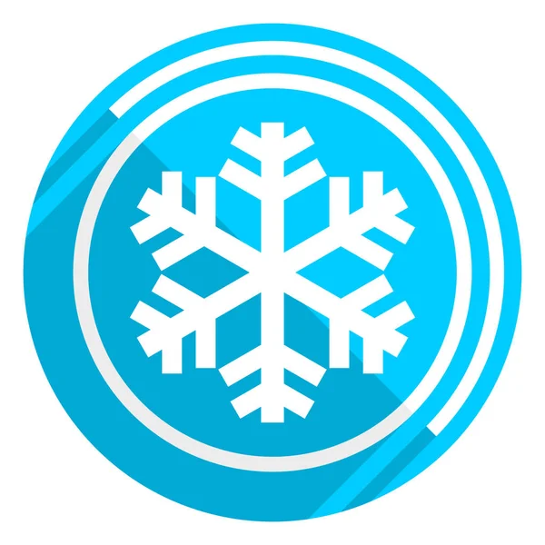 Snow flat design blue web icon, easy to edit vector illustration for webdesign and mobile applications — Stock Vector