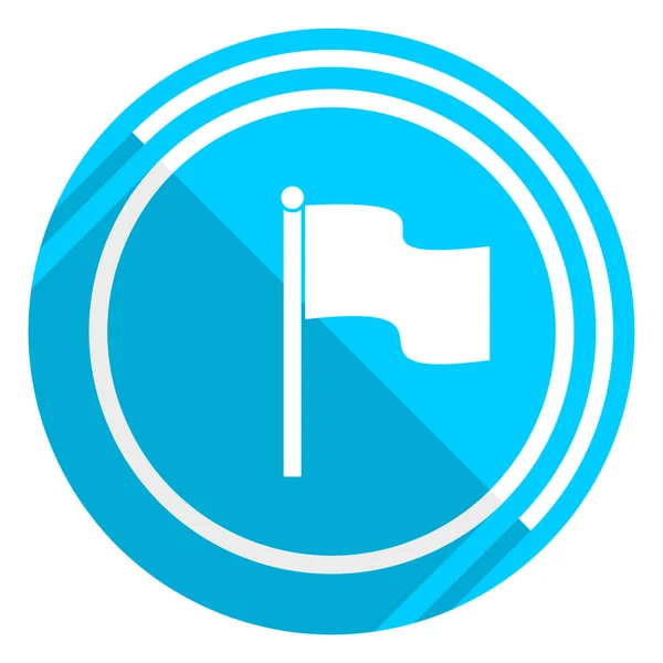 Vlag van platte ontwerp blauwe web pictogram, gemakkelijk te bewerken van vectorillustratie voor webdesign en mobiele toepassingen — Stockvector