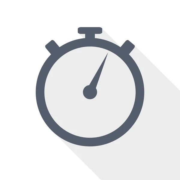 Stoppur, klocka, tid ikon, vektor illustration, hastighet koncept skylt — Stock vektor