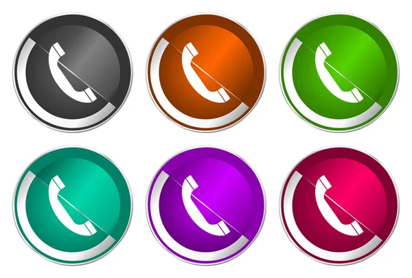 Phone icons, vector illustration — Stock Vector