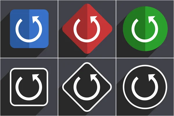 Roteren set van platte ontwerp web icons in 6 opties — Stockfoto